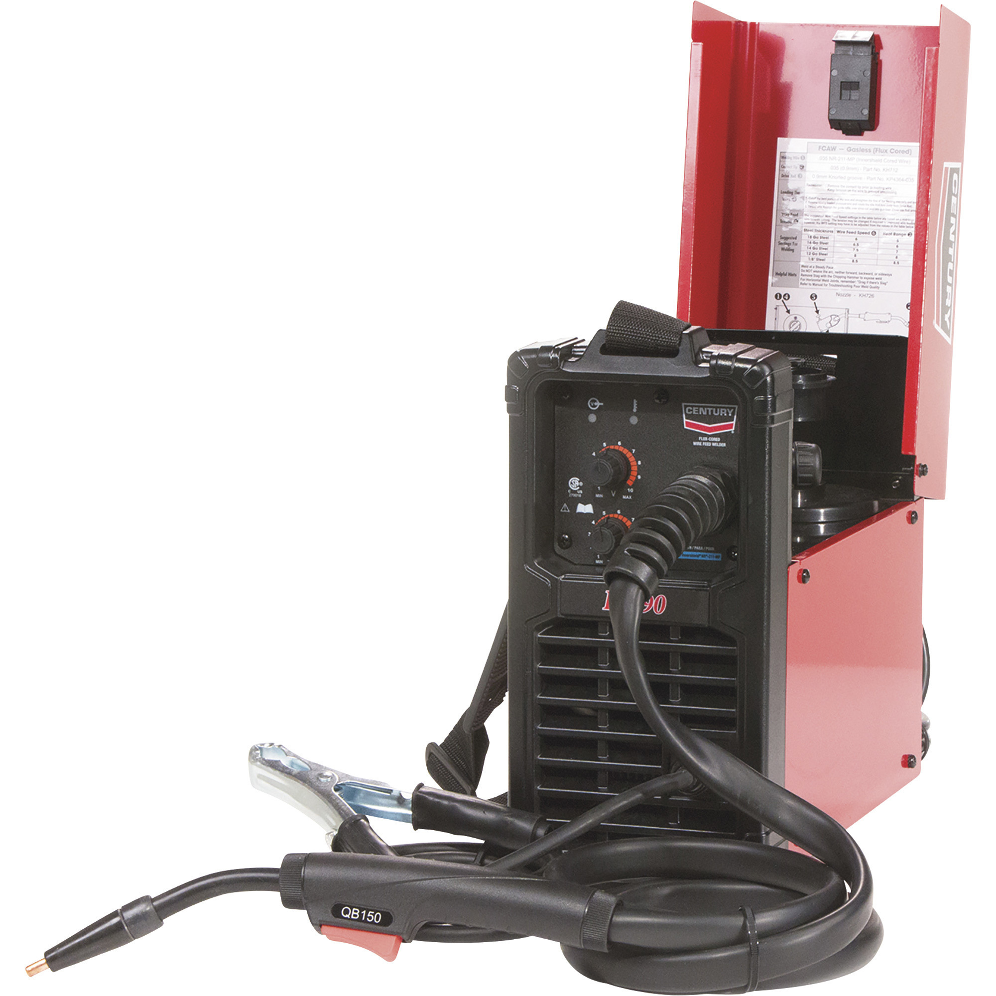 Century Welders, FLUX-CORED 90 WIRE FEED WELDER, Max. Amps 90 Model# K3493-1